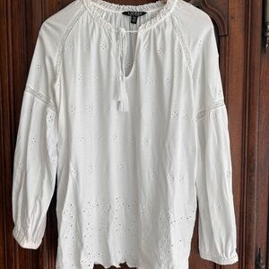 Ralph Lauren White Eyelet Blouse